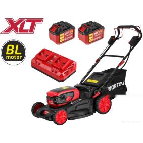 Газонокосилка аккум. WORTEX CLM 4536-4 в кор. XLT SET БЕСЩЁТ.ДВИГ., САМОХОД., 18В+18В, 2х6Ач акб