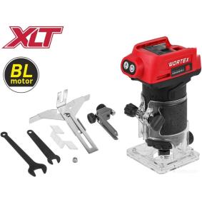 Аккум. фрезер кромочный WORTEX LX CMM 1822 в кор. XLT SOLO БЕСЩЕТ., 18 В, цанга 6/8, рег. об.