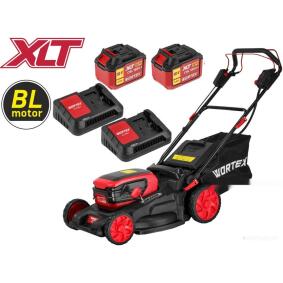 Газонокосилка аккум. WORTEX CLM 4536-4 в кор. XLT SET БЕСЩЁТ.ДВИГ., САМОХОД., 18В+18В, 2х6Ач, компл.