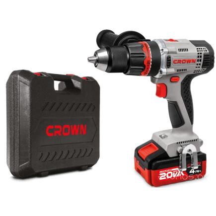 Дрель-шуруповерт аккумуляторная CROWN CT21076HMX-4 BMC
