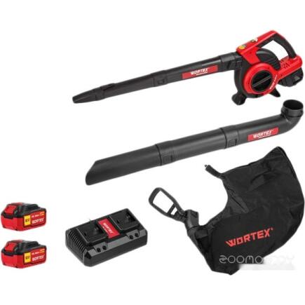 Аккум. воздуходувка WORTEX BB 2536-1 D в кор. ALL1 XLT SET БЕСЩЁТ.ДВИГ., 18В+18В, 2акб, 4 Ач, мак