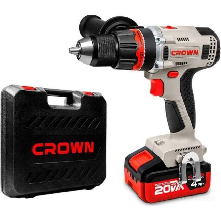 Дрель-шуруповерт аккумуляторная CROWN CT21090HMX-4 BMC