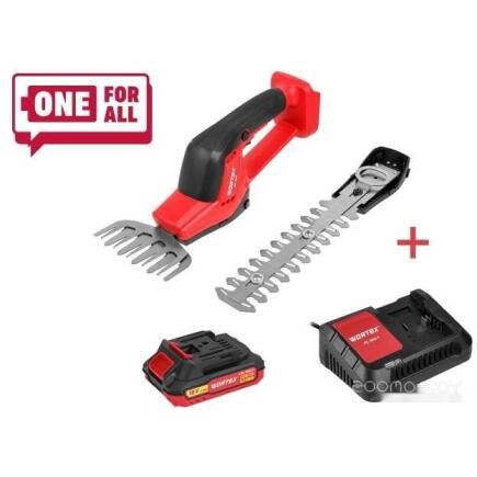 Аккум. ножницы садовые WORTEX SG 1820 в кор. + насадка-кусторез ALL1 XLT SET