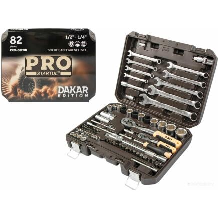 Набор головок и ключей 82пр. 1/4",1/2" PRO STARTUL DAKAR (PRO-082DK)