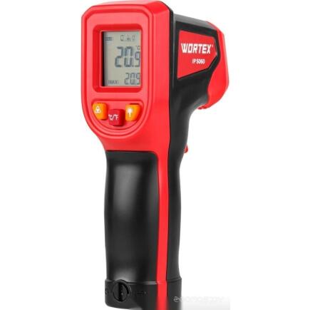 Инфракрасный термометр (пирометр) WORTEX IP 5060 -50°C...+600°C,регулировка чувствительности 0,1-1,0