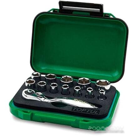 Набор головок MINI 1/4" 4-13мм 13предм. 6гр. TOPTUL