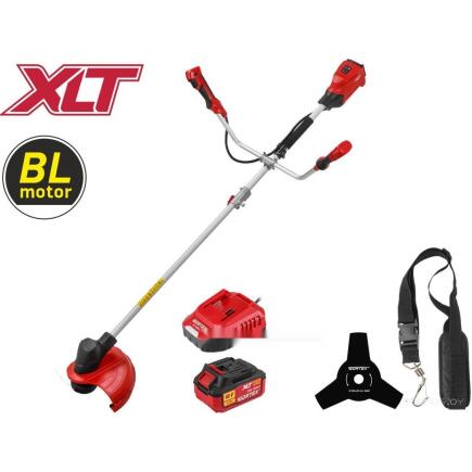 Триммер аккум. WORTEX TB 2418 AT XLT SET БЕСЩЁТ., 18В, шир.скаш.340/255 мм леска/нож